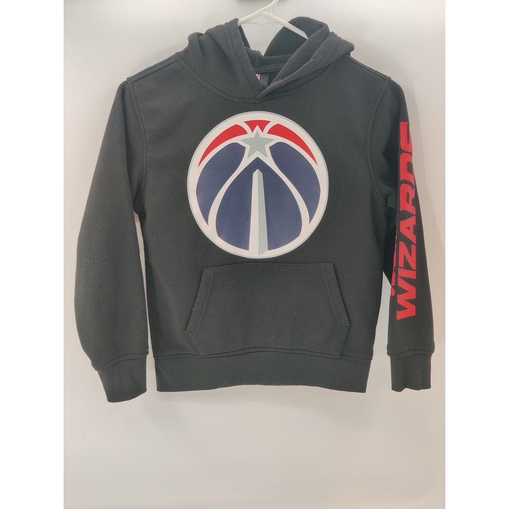 Kids Washington Wizards NBA Black Hoodie Pullover Sweatshirt Size 8